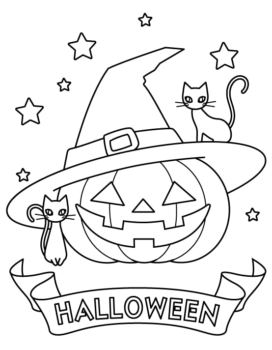 coloriage halloween citrouille