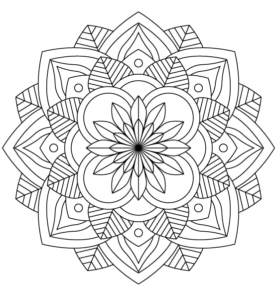 coloriage mandala fleur