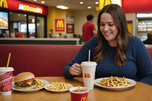 femme enceinte au mcdonald's