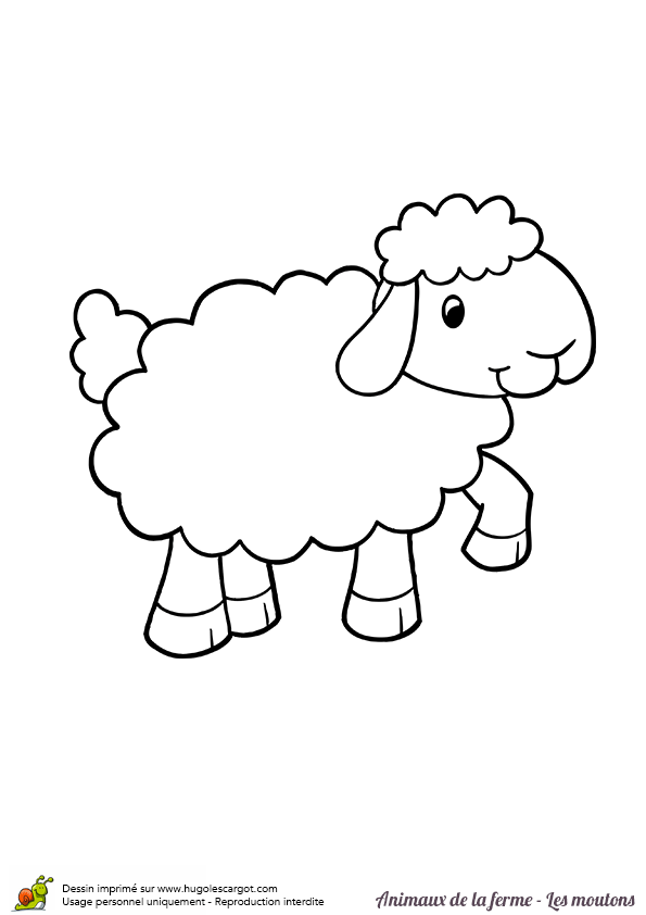 Coloriage mouton Ă colorier