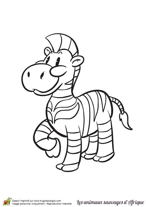 Coloriage ZĂšbre