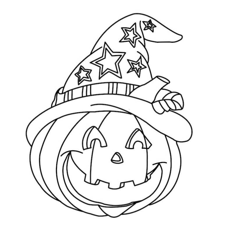 Coloriage halloween citrouille qui sourit