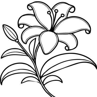Belle fleur Ă colorier