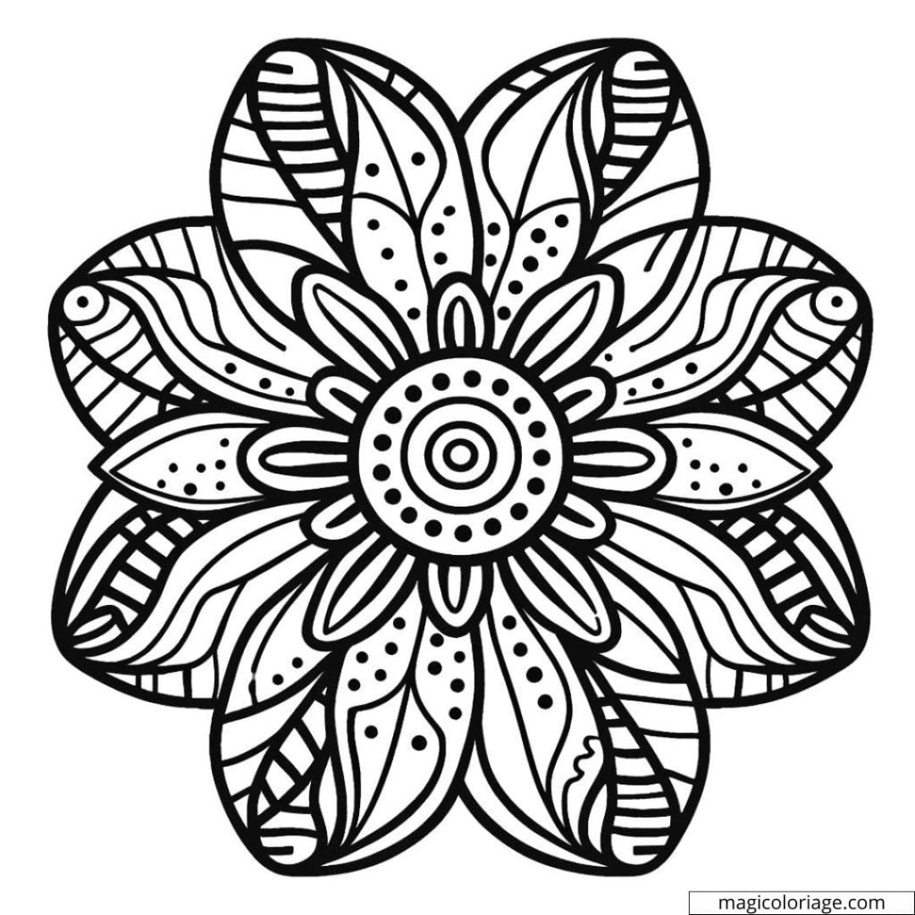 Coloriage fleur Ă imprimer