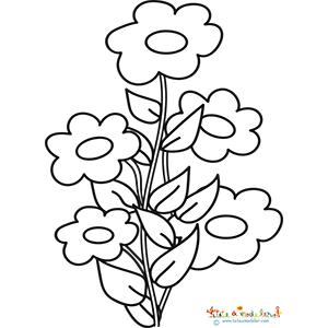 Coloriage 3 fleurs